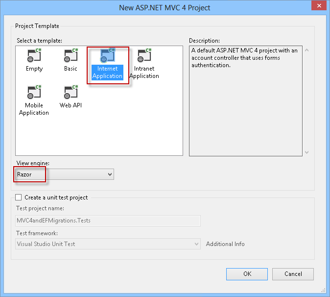 New ASP.NET MVC 4 Internet Application New ASP.NET MVC 4 Internet Application