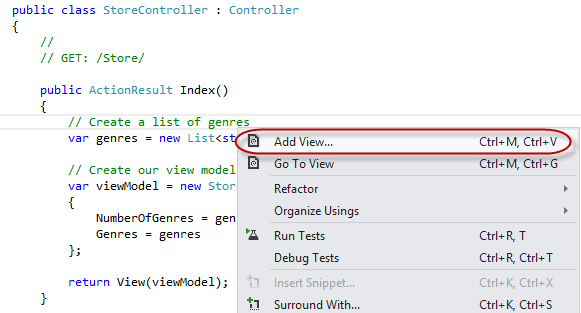 Adding a View Adding a View