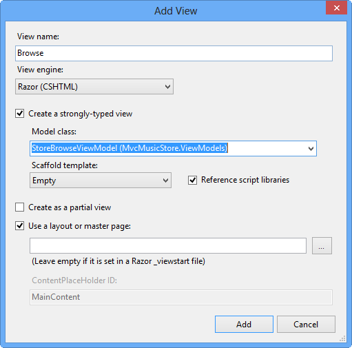 Adding a Browse View Adding a Browse View