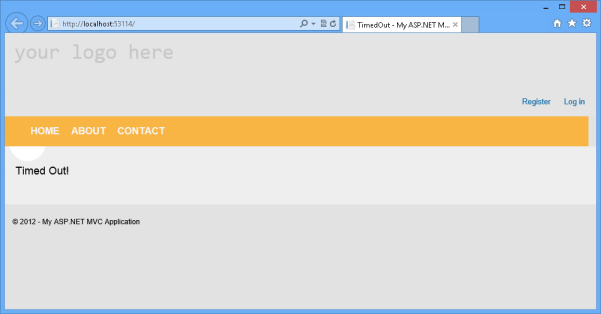 Time-out exception handled Time-out exception handled