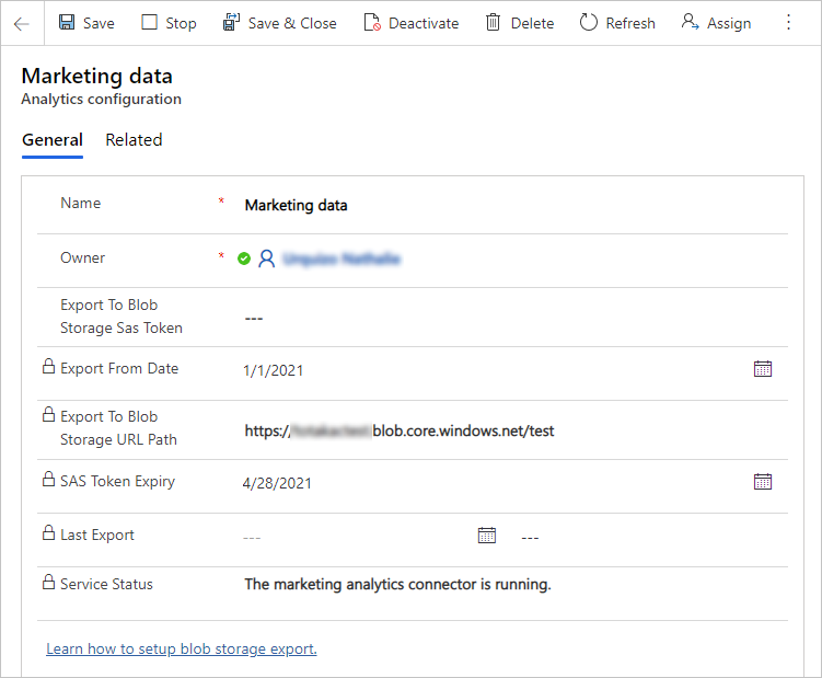 Saved marketing analytics configuration Saved marketing analytics configuration.
