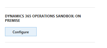 Screenshot of Sandbox Configure button.