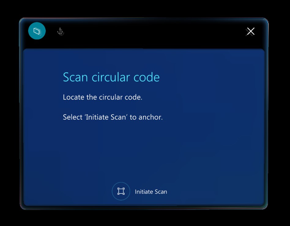 Initiate Scan button on the Scan Circular code page Initiate Scan button on the Scan Circular code page.