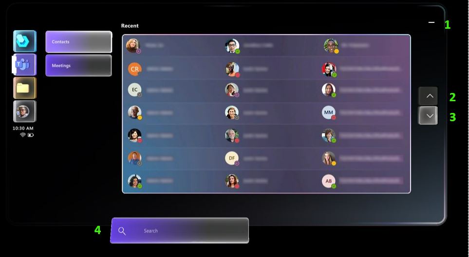 Teams activity screen Teams activity screen.