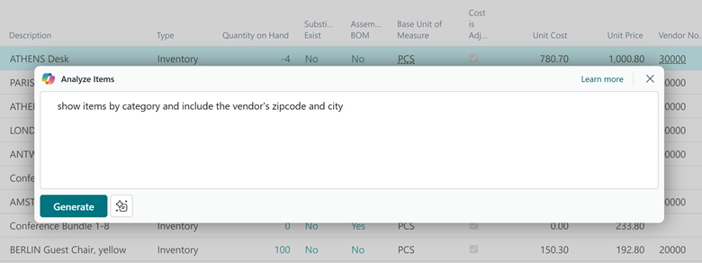 The prompt dialog where a user has entered a prompt that adds fields from related tables The prompt dialog where a user has entered a prompt that adds fields from related tables