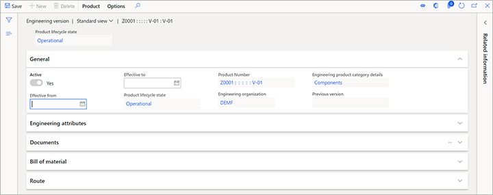 Engineering version details Engineering version details.