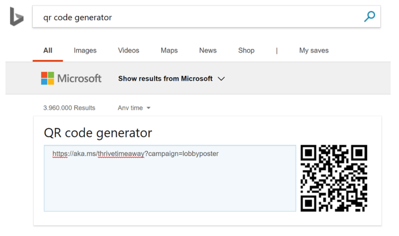 The Bing QR code generator The Bing QR code generator.
