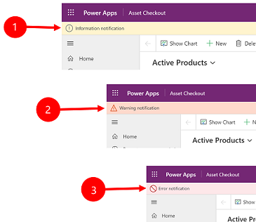 Examples of notifications Example of notifications.