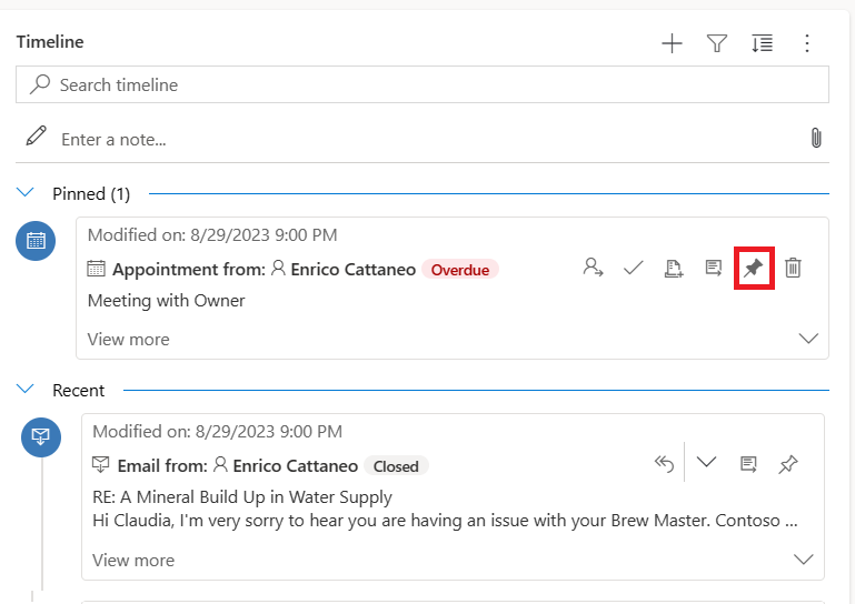 Pin and unpin a record view Pin and unpin record view.
