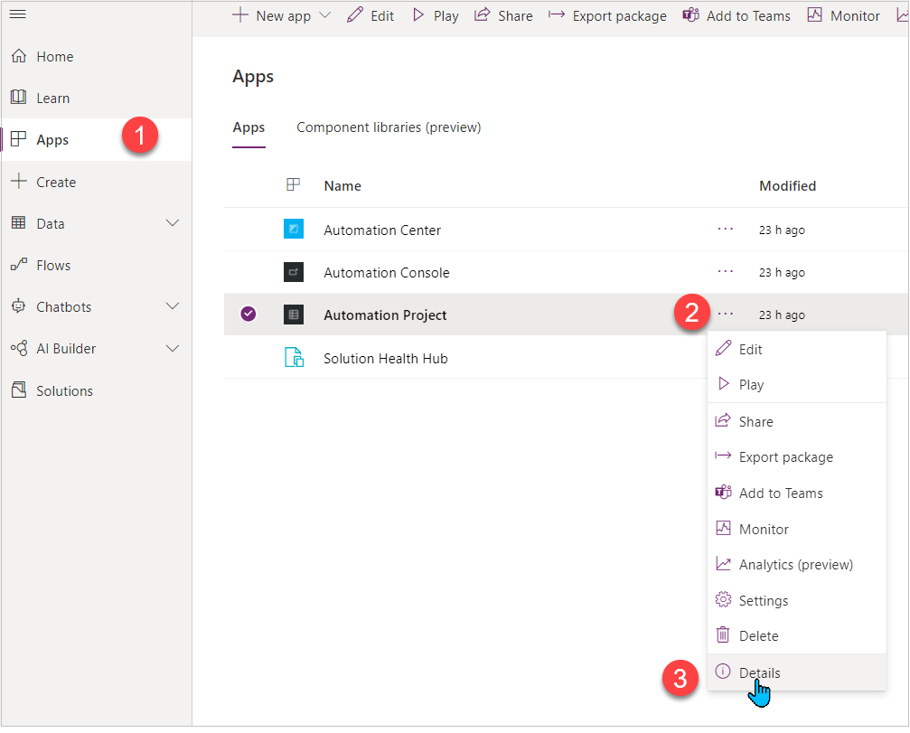A screenshot that displays the steps to select details. A screenshot that displays the steps to select details.