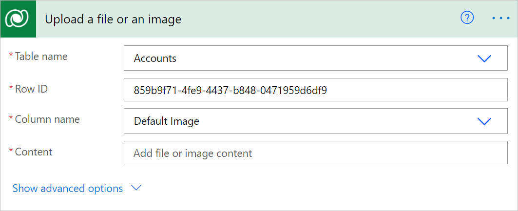 Column to upload to Column to upload to.