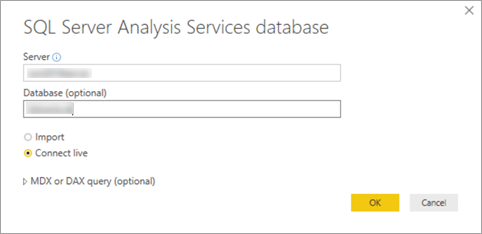 Screenshot showing the server name field.