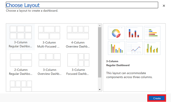 Choose a dashboard layout Choose a dashboard layout.