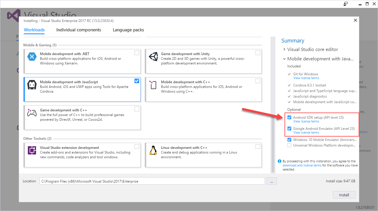 Visual Studio Installation