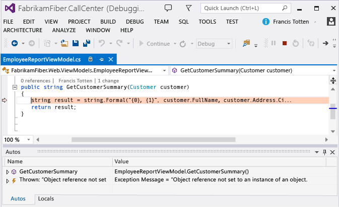 FFR_ITSummaryPageExceptionGoToCode Go to application code from an exception event