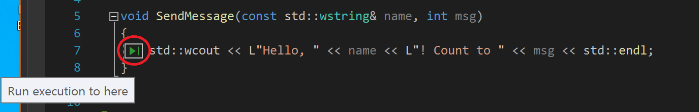 Run to Click Use the Run to Click feature
