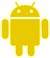 Yellow Android icon for pressed state