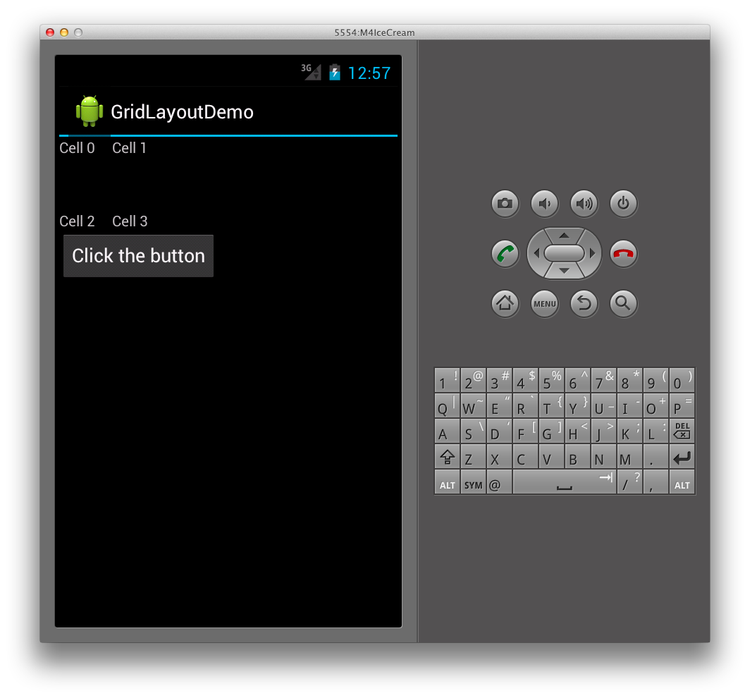 Screenshot of GridLayoutDemo with button spanning both columns