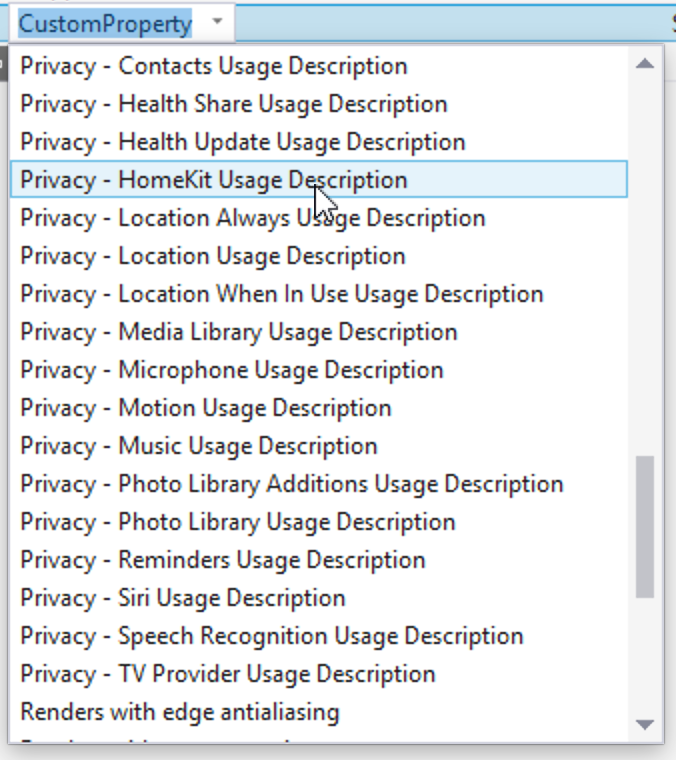 Select a Privacy key Select a Privacy key