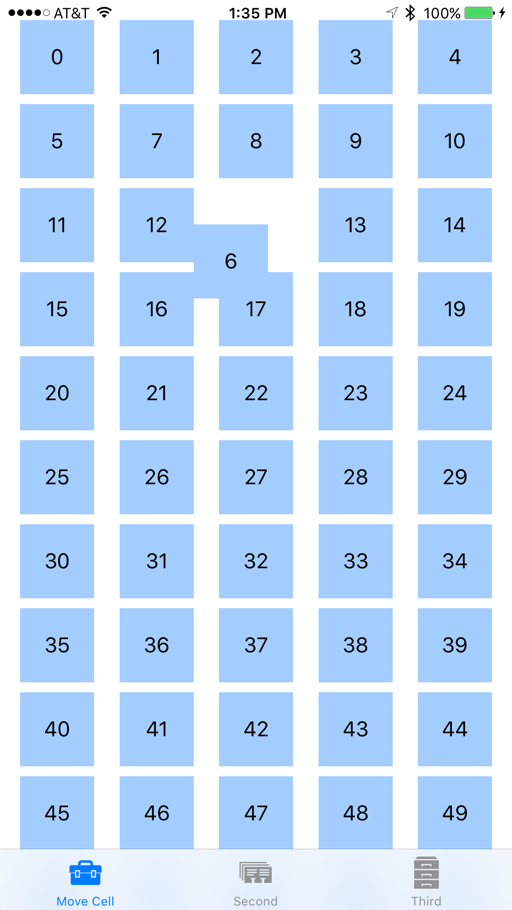 An example of the reordering process