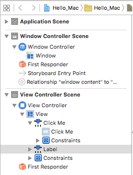 Selecting an element in the Interface Hierarchy