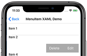 Screenshot of context menu on iOS "Screenshot of context menu on iOS"