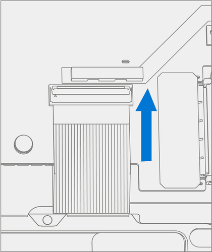 Diagram showing installing the Keyset FPC into the PCBA connector and locking it into place