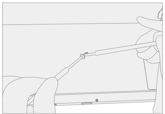 Screenshot that shows applying Loctite 7649 activator to a screw prior to installation.