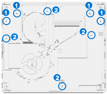 Screenshot that shows installing the cosmetic plate screws at the corners of the C-cover.